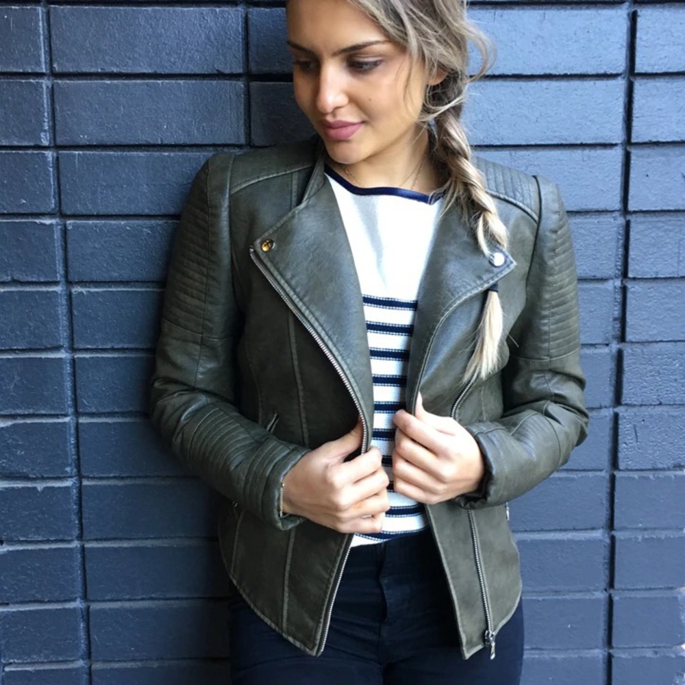 Spicysugar Vintage Style Biker Jacket